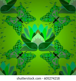 Vintage vector floral seamless pattern in colors.