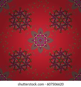 Vintage vector floral seamless pattern in colors.