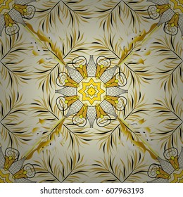 Vintage vector floral seamless pattern in colors.