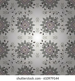 Vintage vector floral seamless pattern in colors.
