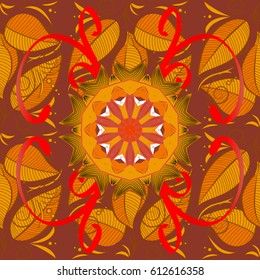 Vintage vector floral seamless pattern in colors.