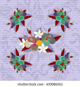 Vintage vector floral seamless pattern.