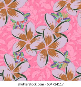 Vintage vector floral seamless pattern.