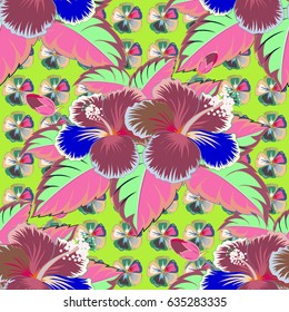 Vintage vector floral seamless pattern.