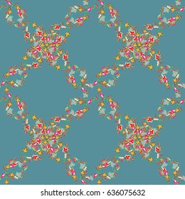 Vintage vector floral seamless pattern.