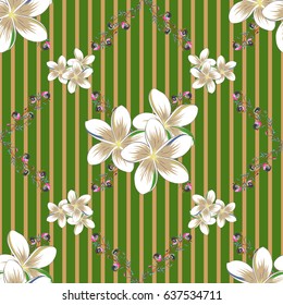 Vintage vector floral seamless pattern.