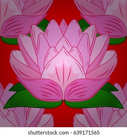 Vintage vector floral seamless pattern in red colors.