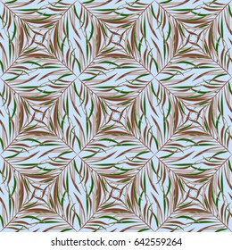 Vintage vector floral seamless pattern in blue colors.