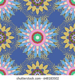 Vintage vector floral seamless pattern
