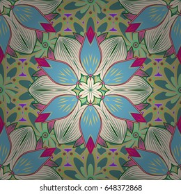 Vintage vector floral seamless pattern