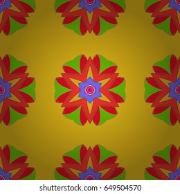 Vintage vector floral seamless pattern in blue colors.
