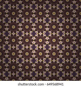 Vintage vector floral seamless pattern in colors.
