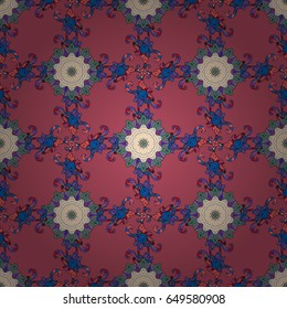 Vintage vector floral seamless pattern in colors.