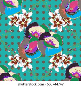 Vintage vector floral seamless pattern.