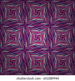 Vintage vector floral seamless pattern in pink colors.