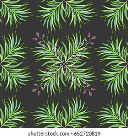 Vintage vector floral seamless pattern in colors.