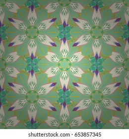Vintage vector floral seamless pattern in colors.