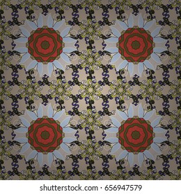 Vintage vector floral seamless pattern in colors.