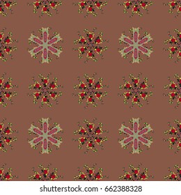 Vintage vector floral seamless pattern .