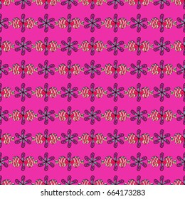 Vintage vector floral seamless pattern in colors.