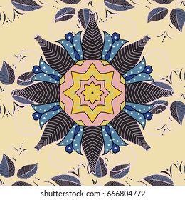 Vintage vector floral seamless pattern in pink colors.