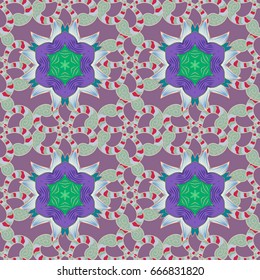 Vintage vector floral seamless pattern in colors.