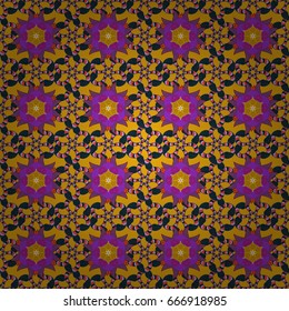 Vintage vector floral seamless pattern in colors.