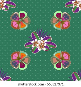 Vintage vector floral seamless pattern.