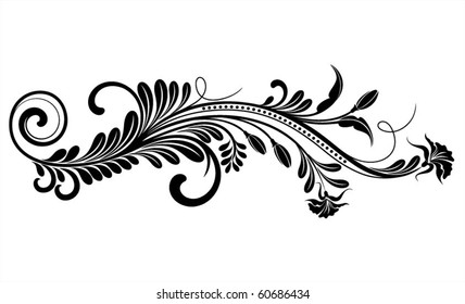 Vintage vector flower pattern decoration