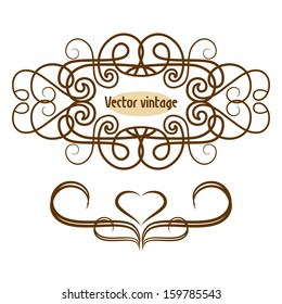 Vintage vector frame.