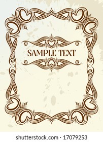 Vintage vector frame
