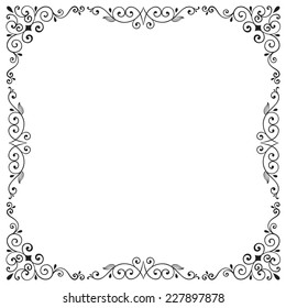 Vintage Vector Frame Border Divider Corner Stock Vector (Royalty Free ...