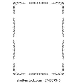 Vintage vector frame and border - retro design