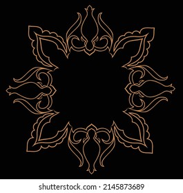 Vintage vector frame with floral elements for design of monograms, invitations, frames, menus, labels and websites, graphic elements for design of catalogs and photos, mirrors, brochures of cafes ets