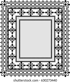 Vintage Vector Frame - high detailed black and white vector frame