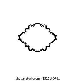 Vintage vector frame isolated element. Hand drawn in  inky style and vignette vintage sign for social media stories and banners. For layout print design