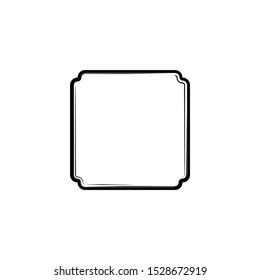 Vintage vector frame isolated element. sign for social media stories and banners. For layout print design