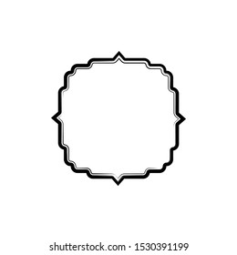Vintage vector frame isolated element. Handdrawn inky style and vignette vintage sign for social media stories and banners. For layout print design