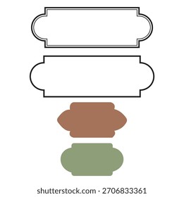 Vintage-Vektorrahmen, isoliertes Element. Handgezeichnetes Vintage-Motiv und Vignette für Geschichten und Banner in den sozialen Medien. Für Layoutdruckdesign