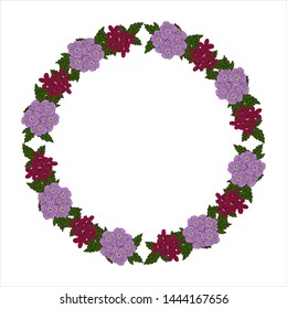 Vintage vector frame with summer flowers. Flower wreath for beautiful design. invitation card with floral wreath for your design