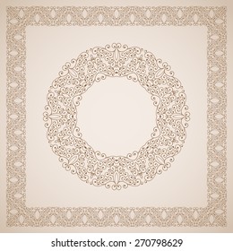 Vintage vector frames and decorative floral elements