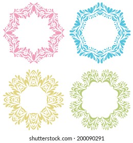 Vintage vector frames set with text place