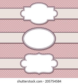 Vintage vector frames set with text place