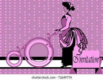 vintage vector girl