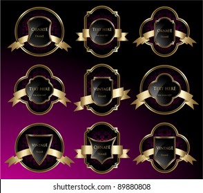 Vintage vector gold frame