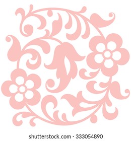 Vintage Vector hand-drawn seamless pattern with ethnic east floral ornament. Flowers. Abstract Background.