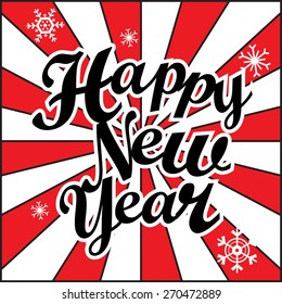 Vintage vector Happy New Year card
