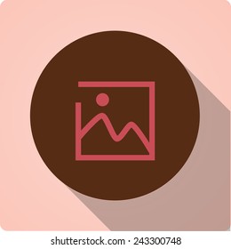 Vintage vector icons with long shadow "image"