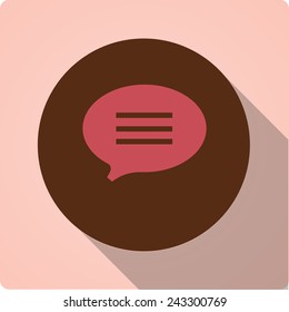 Vintage vector icons with long shadow "message"