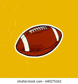 Vintage Vector Illustration - American Football Ball Emblem Design